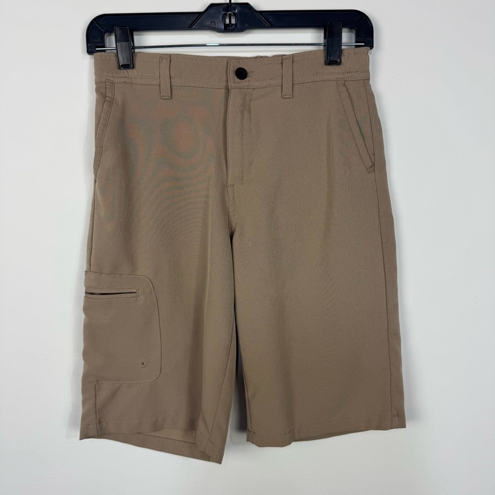Magellan Outdoors Water Repellant Fish Gear Tan Khaki Shorts Boys Youth 14